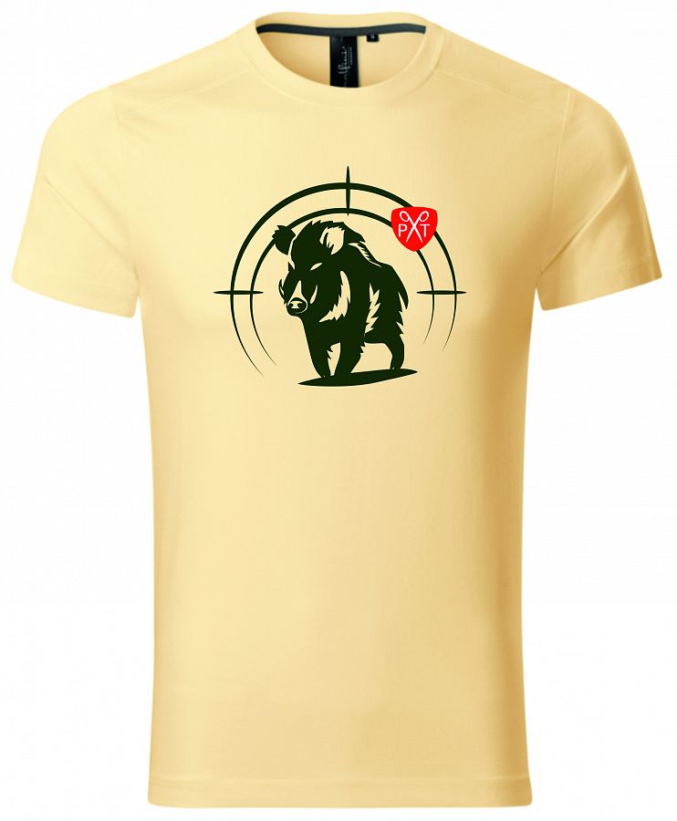 Pánské tričko myslivecké s divočákem PXT CREATIVE 150 bourbon vanilla vel. S  - Obrázek Pánské tričko myslivecké s divočákem PXT CREATIVE 150 bourbon vanilla vel. S  - Obrázek